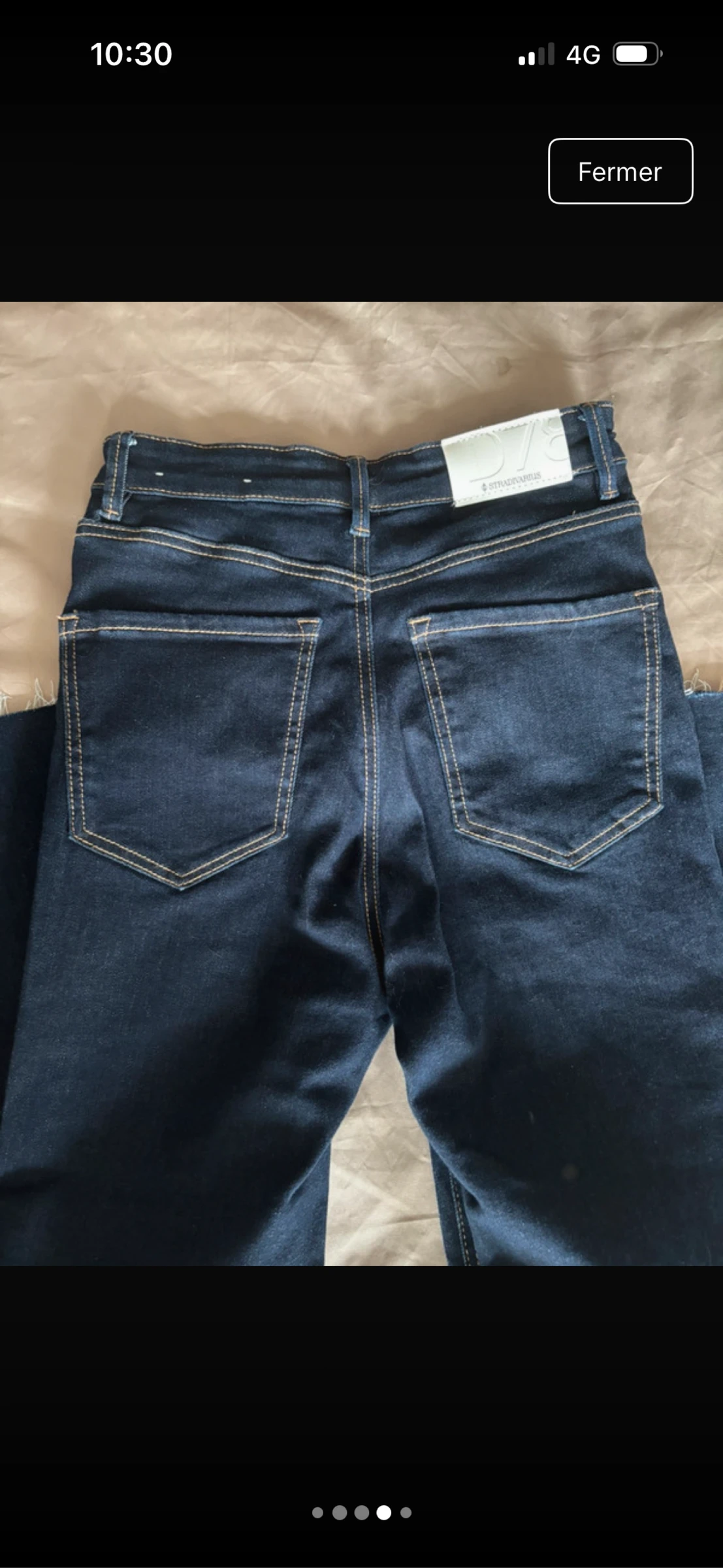 Calça jeans azul marinho Stradivarius – photo 4